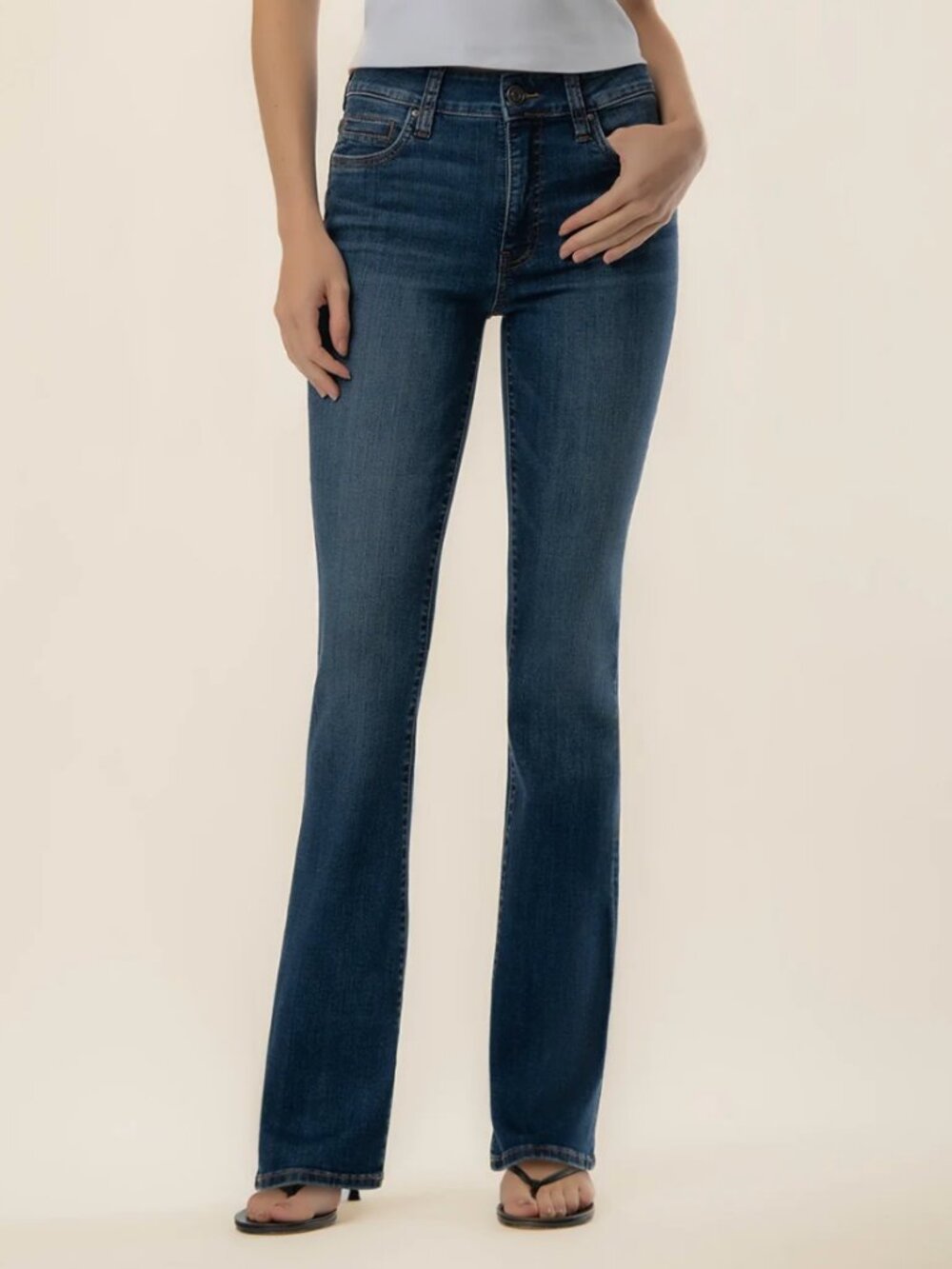 KUT from the Kloth Natalie High Rise Bootcut Jeans 12P Allied Wash